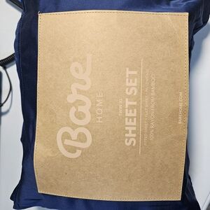 Bare Home Dark Blue TwinXL 3piece 100% Rayon From Bamboo Sheet Set
